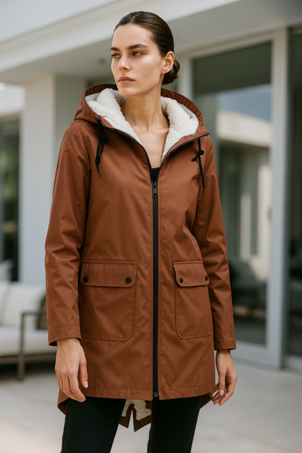 Pauline Waterproof Windproof Rain Jacket for All Seasons