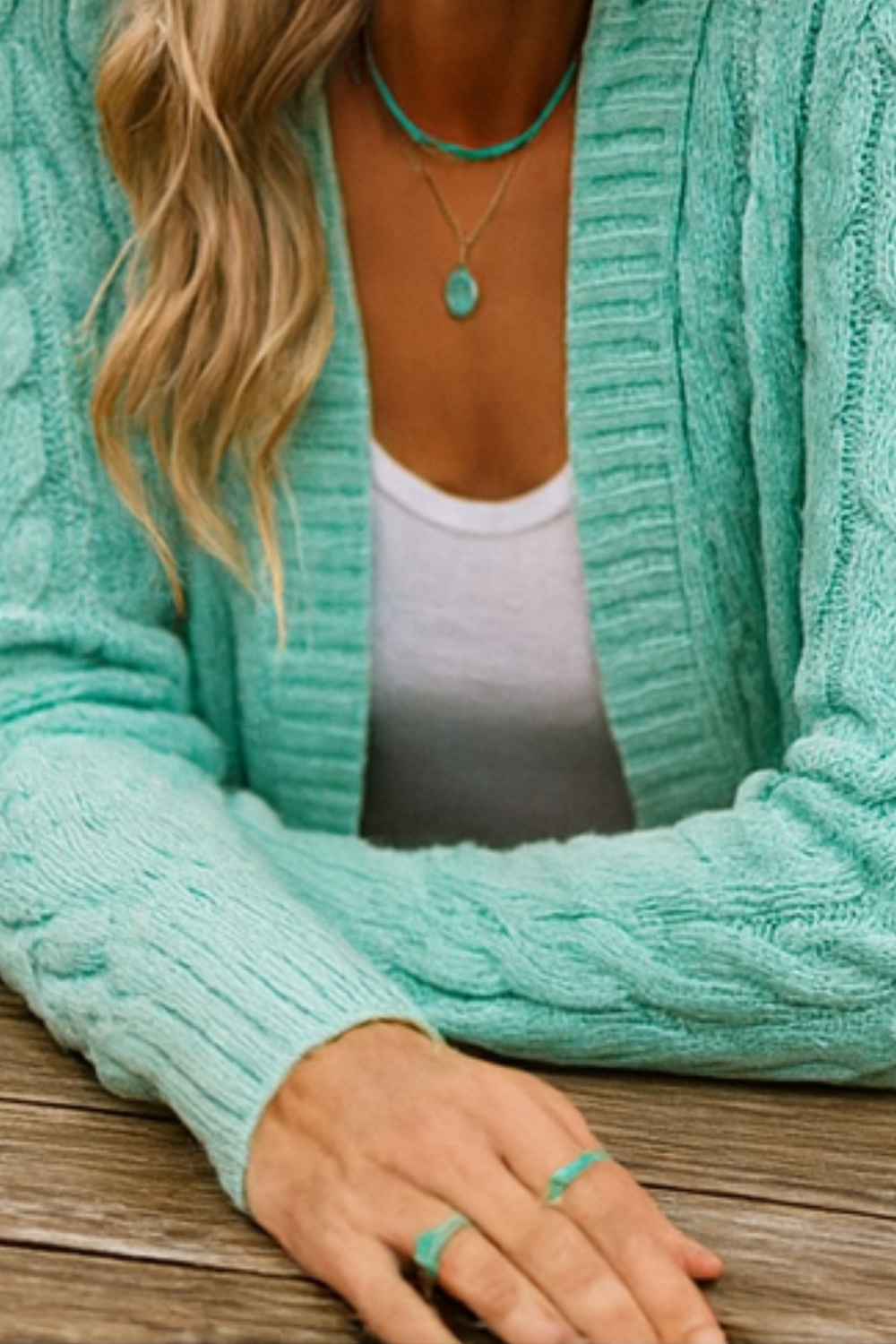 Darienne Comfortable Open-Front Knit Cardigan Soft