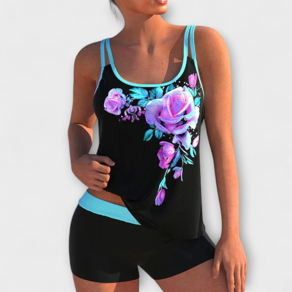 Alice Floral Tankini Designer Two-Piece Set for Women