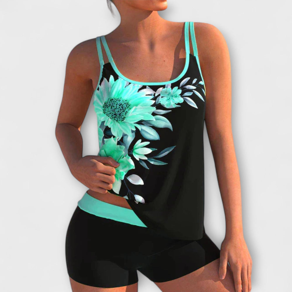 Alice Floral Tankini Designer Two-Piece Set for Women