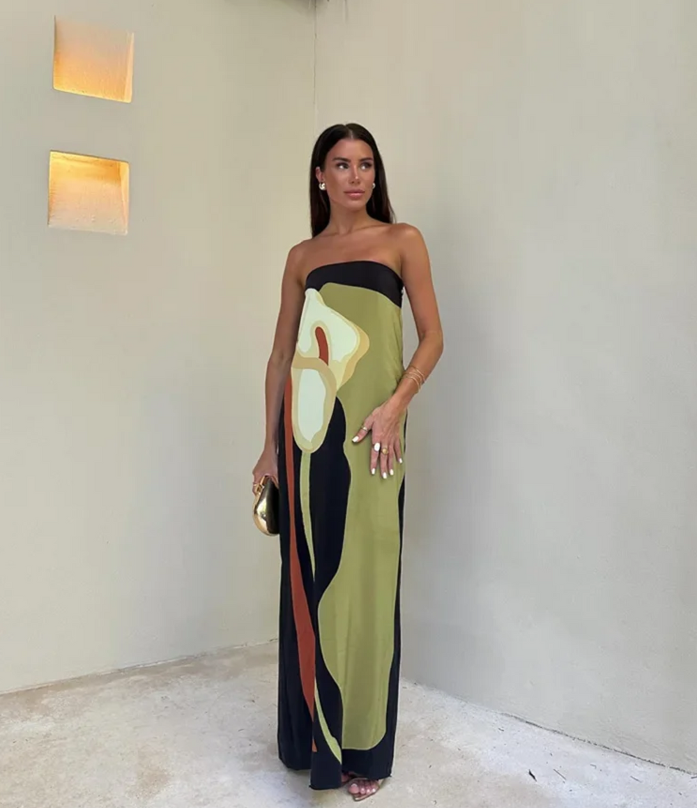 Paula Printed Off-Shoulder Dress