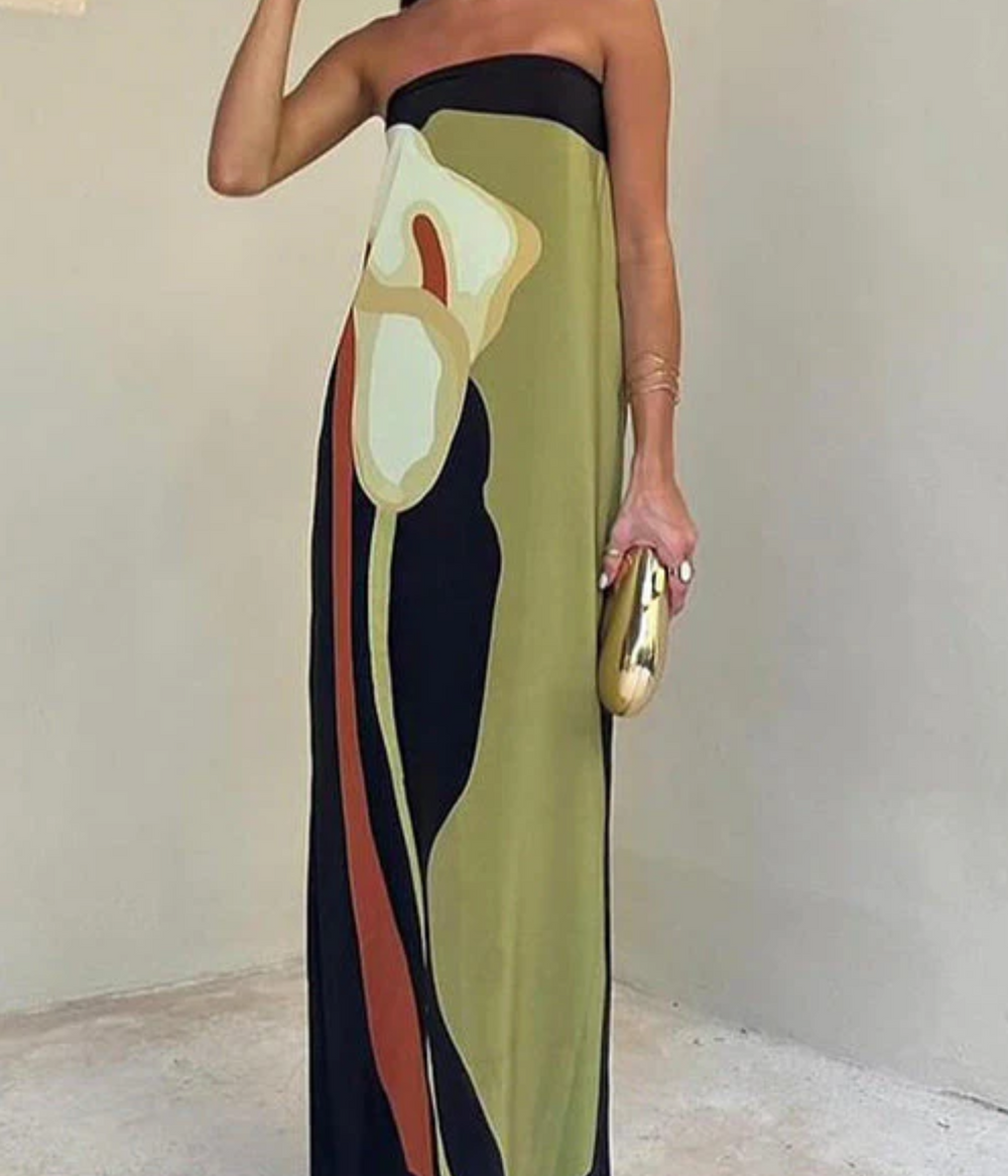 Paula Printed Off-Shoulder Dress