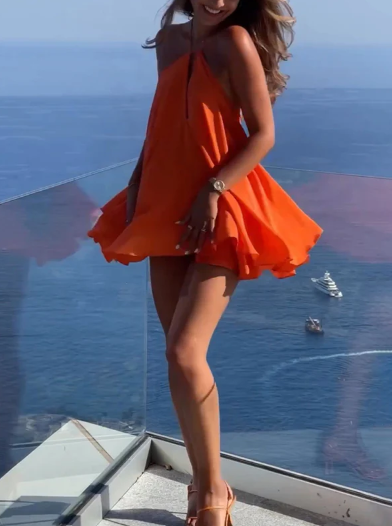 Schickes Mini Dress V-Neck