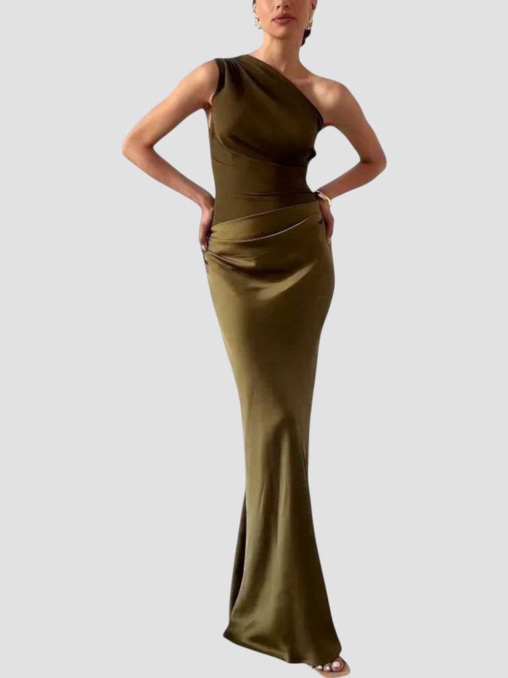Lolanda Patchwork Pleated Dress
