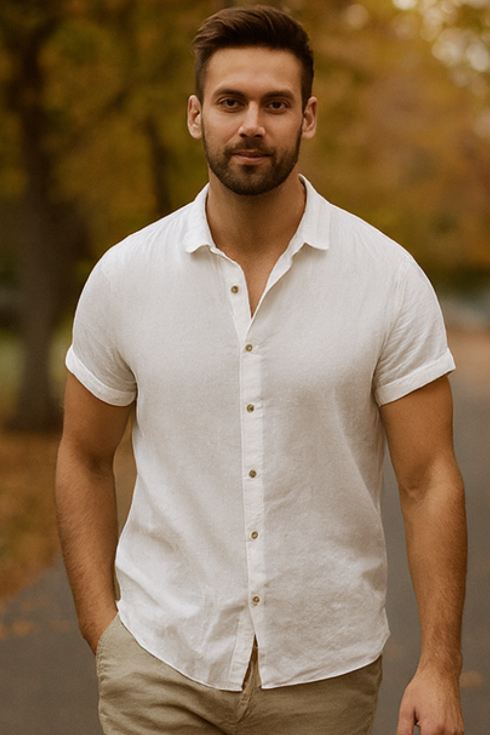 Clifford Linen Button-Up Shirt