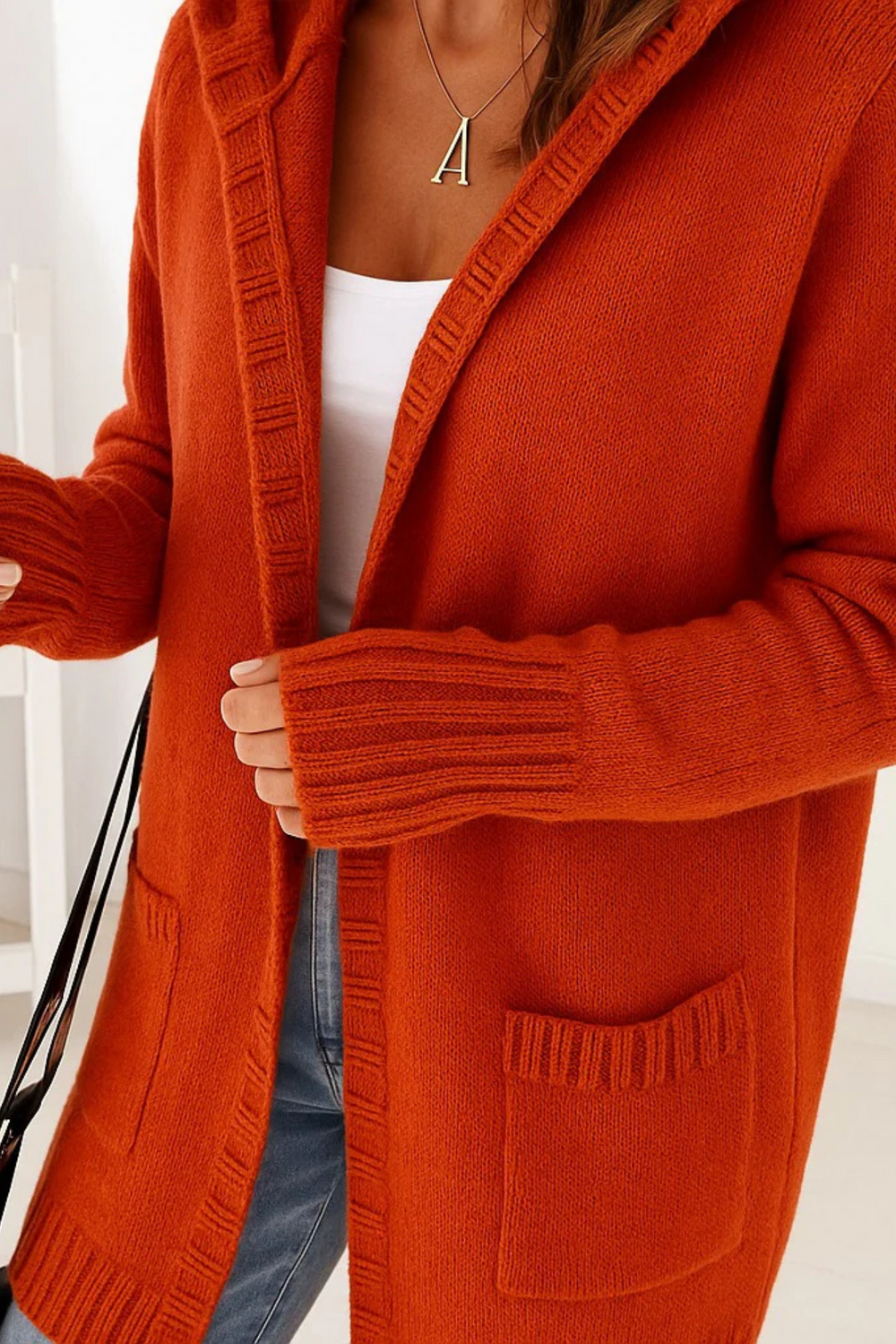Darienne Comfortable Open-Front Knit Cardigan Soft