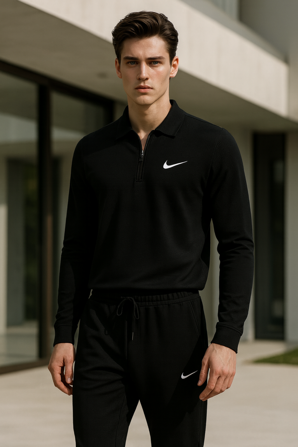 Jhanrik Matching Two-Piece Polo Sweatsuit Set Premium Set