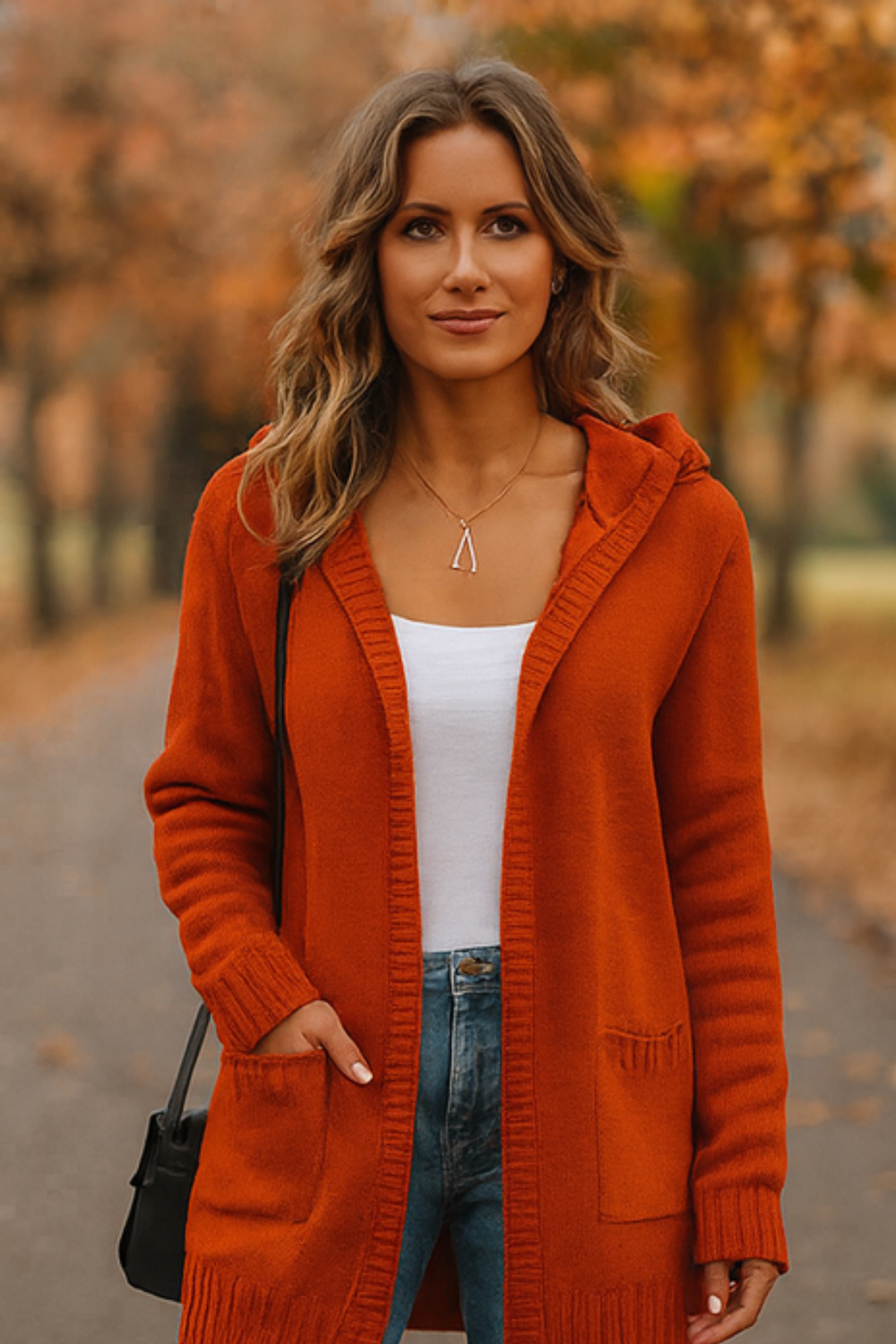 Darienne Comfortable Open-Front Knit Cardigan Soft