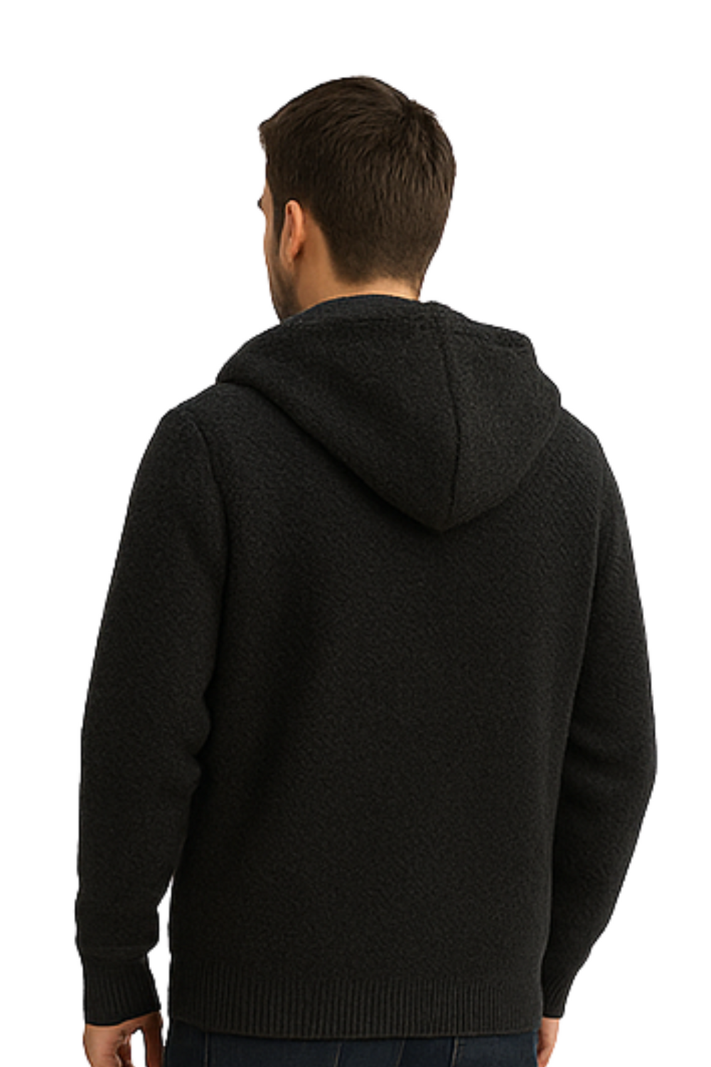 Henry Knit Zip Hoodie Dark Gray