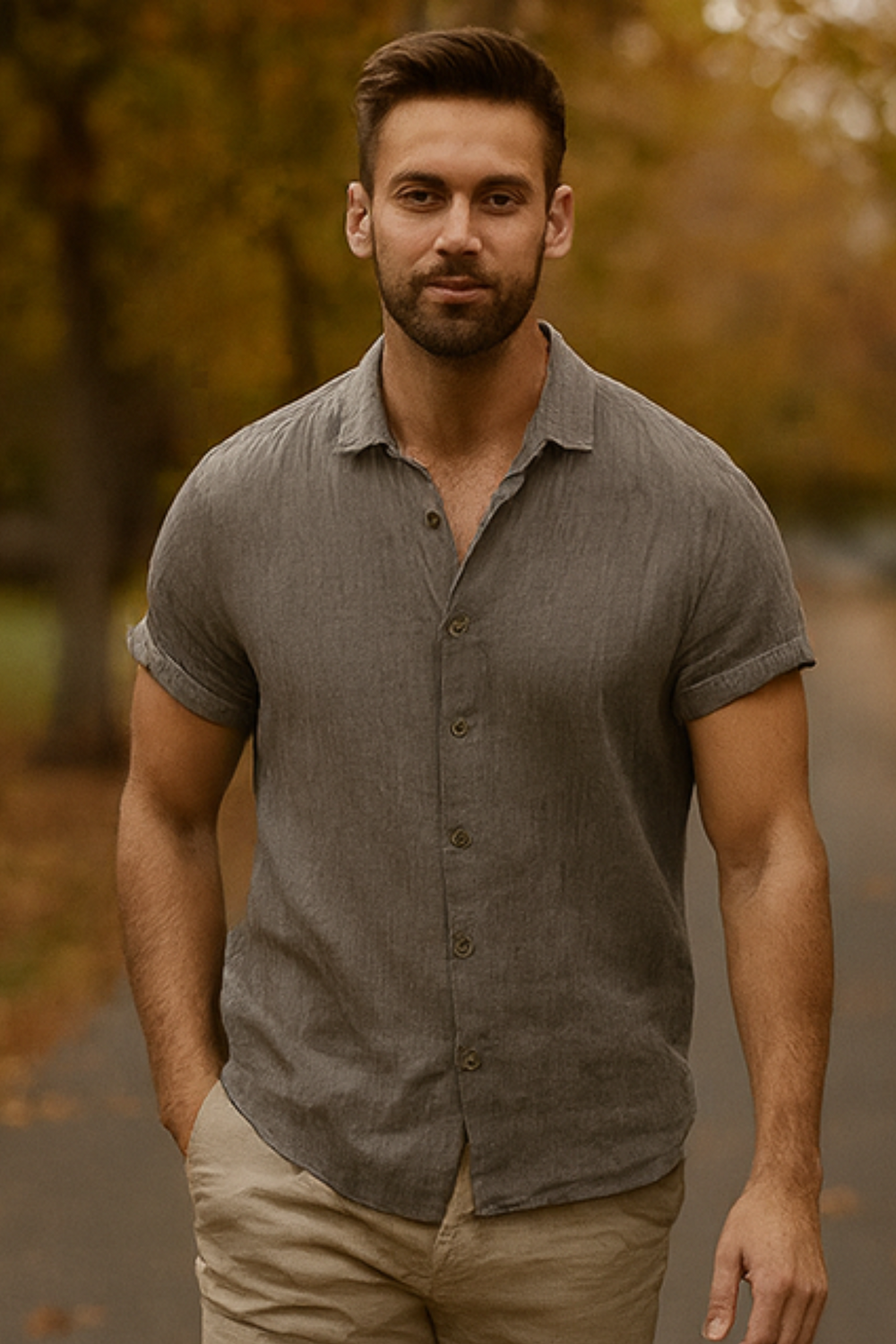 Clifford Linen Button-Up Shirt
