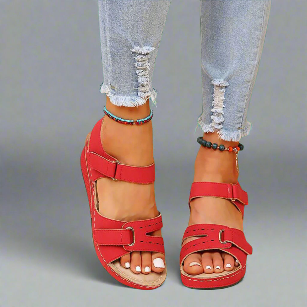 Teya Comfort Strappy Open-Toe Adjustable-Strap Sandals
