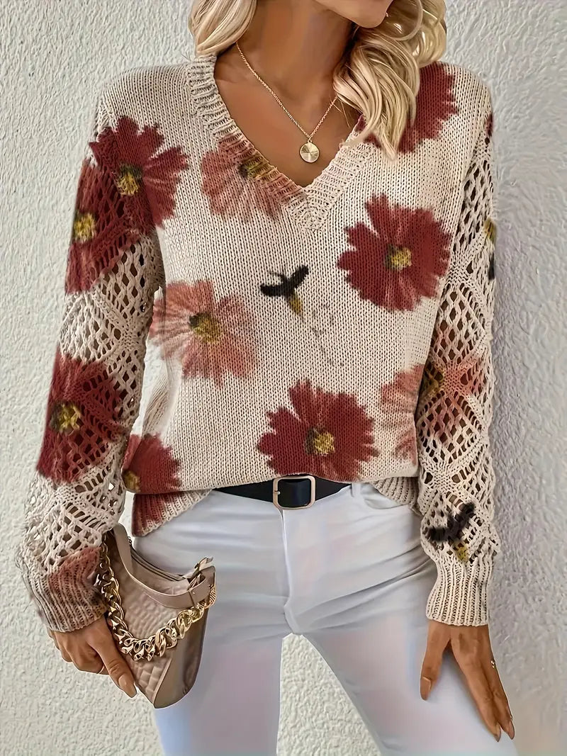 Rayuela Elegant Floral Sweater