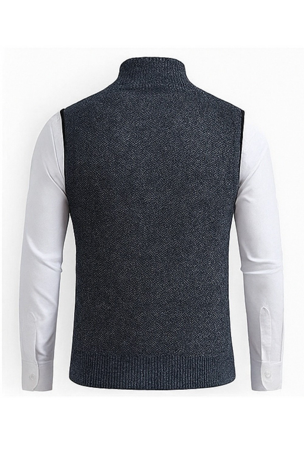 Gerald Zip Cardigan Vest Blue
