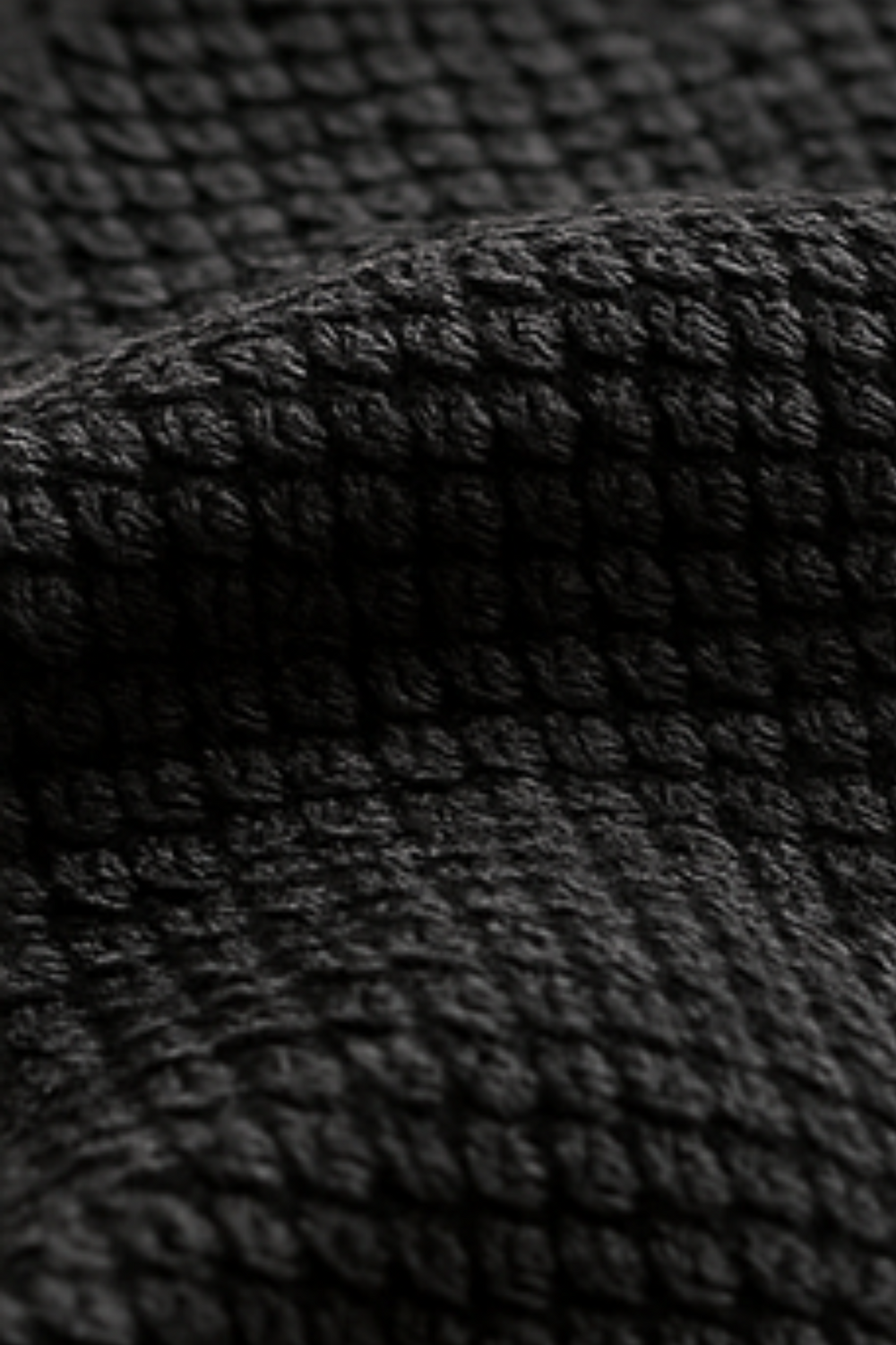 Henry Knit Zip Hoodie Black