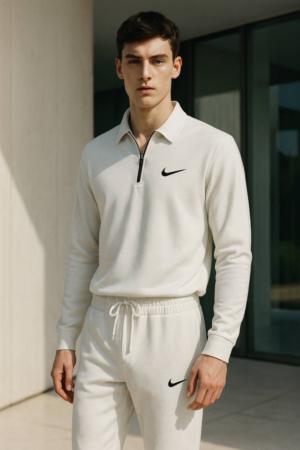 Jhanrik Matching Two-Piece Polo Sweatsuit Set Premium Set