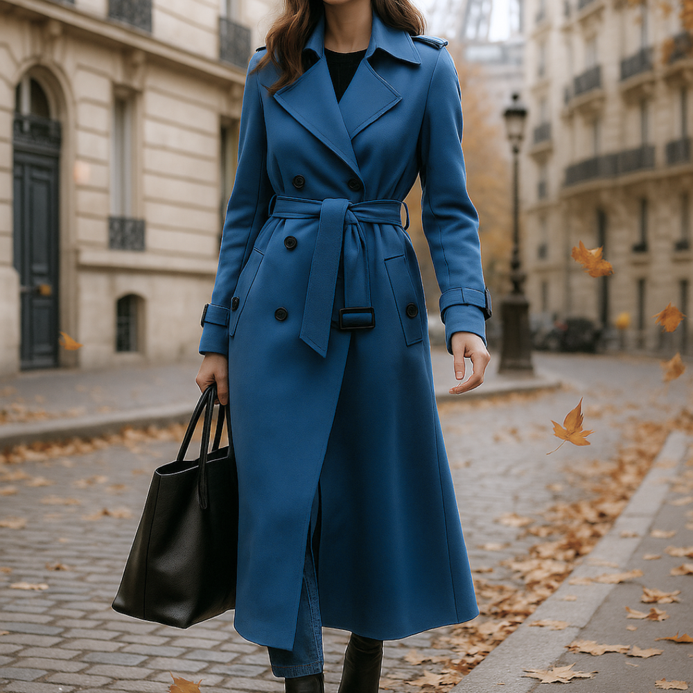 Allegra Tailored Trench Coat | Blue