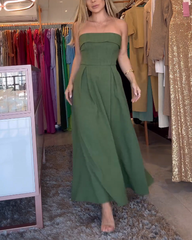 Annie Midi Dress Strapless