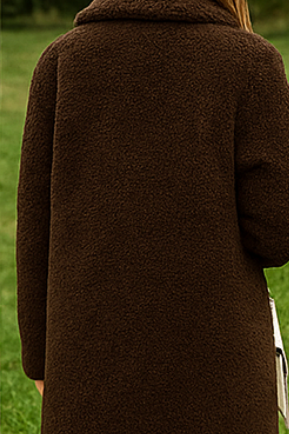 Jess Teddy Mantel Dunkelbraun