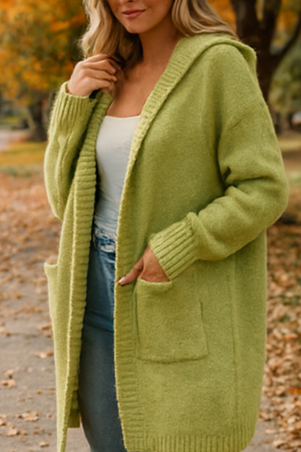 Darienne Comfortable Open-Front Knit Cardigan Soft