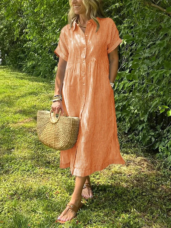 Udela Striped Maxi Dress