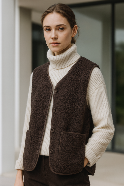 Roswell Soft Wool Front-Button Cardigan Stylish Sweater
