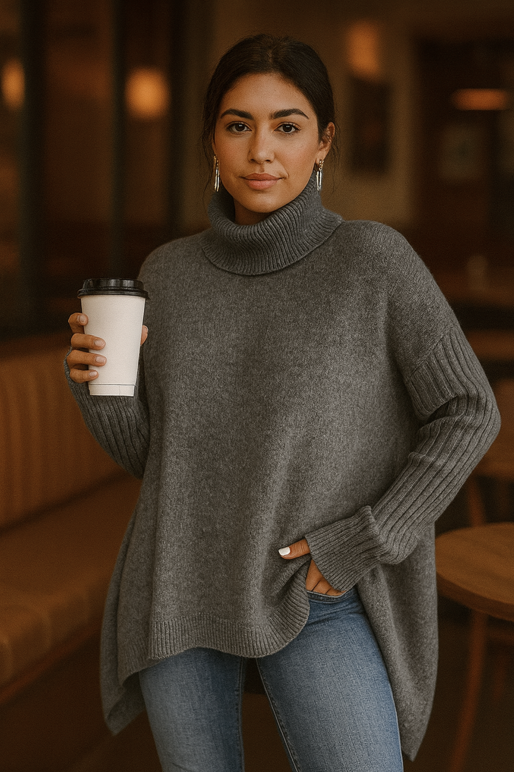 Bridgette Long Turtleneck Sweater