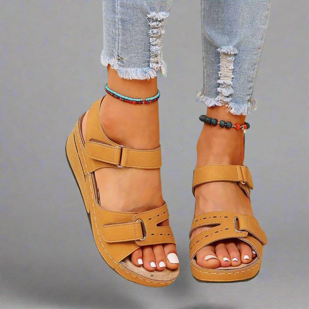 Teya Comfort Strappy Open-Toe Adjustable-Strap Sandals