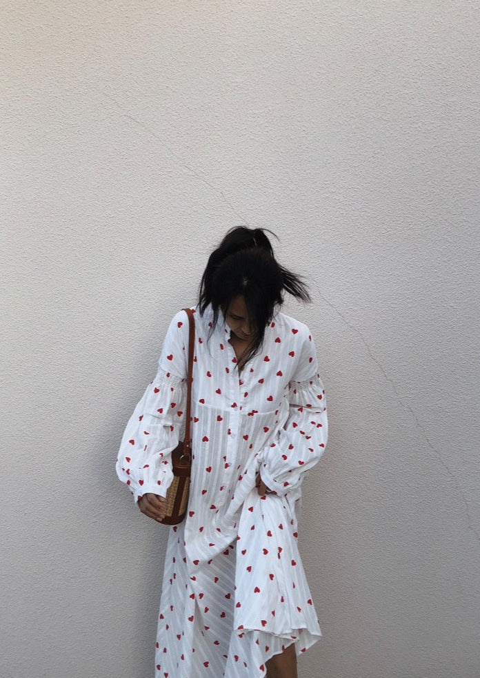 Julia Heart Print Dress