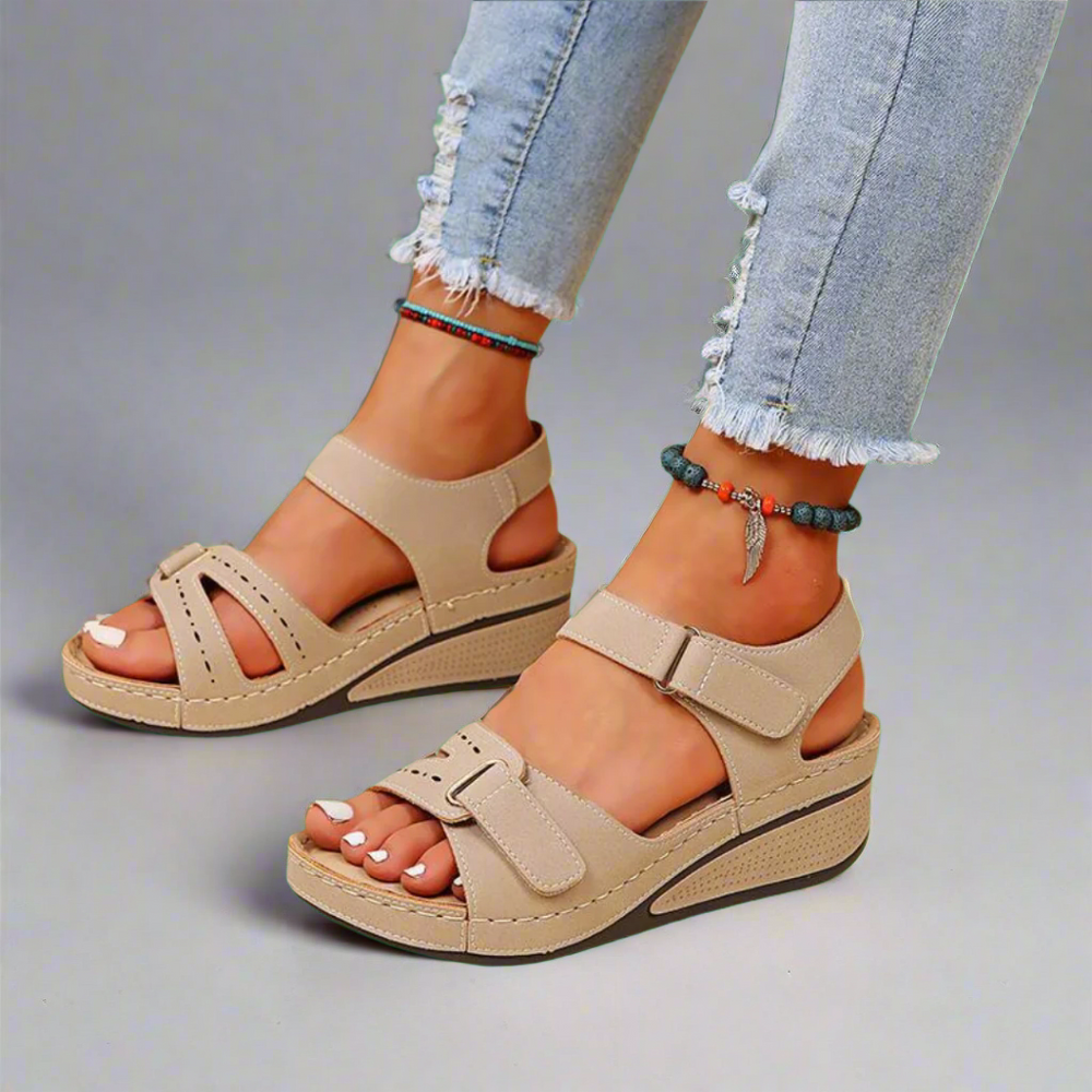 Teya Comfort Strappy Open-Toe Adjustable-Strap Sandals