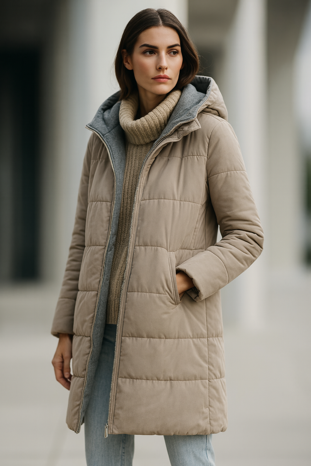 Mairah Padded Down Hooded Puffer Jacket Comfortable Jacket