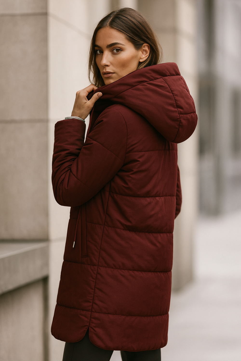 Mairah Padded Down Hooded Puffer Jacket Comfortable Jacket