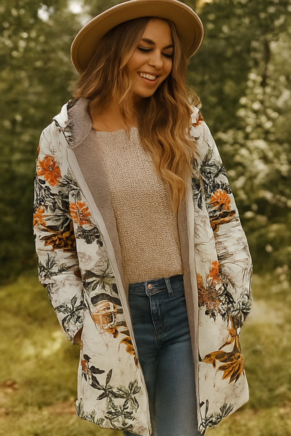 Lamelia Fleece-Lined Jacket Beige