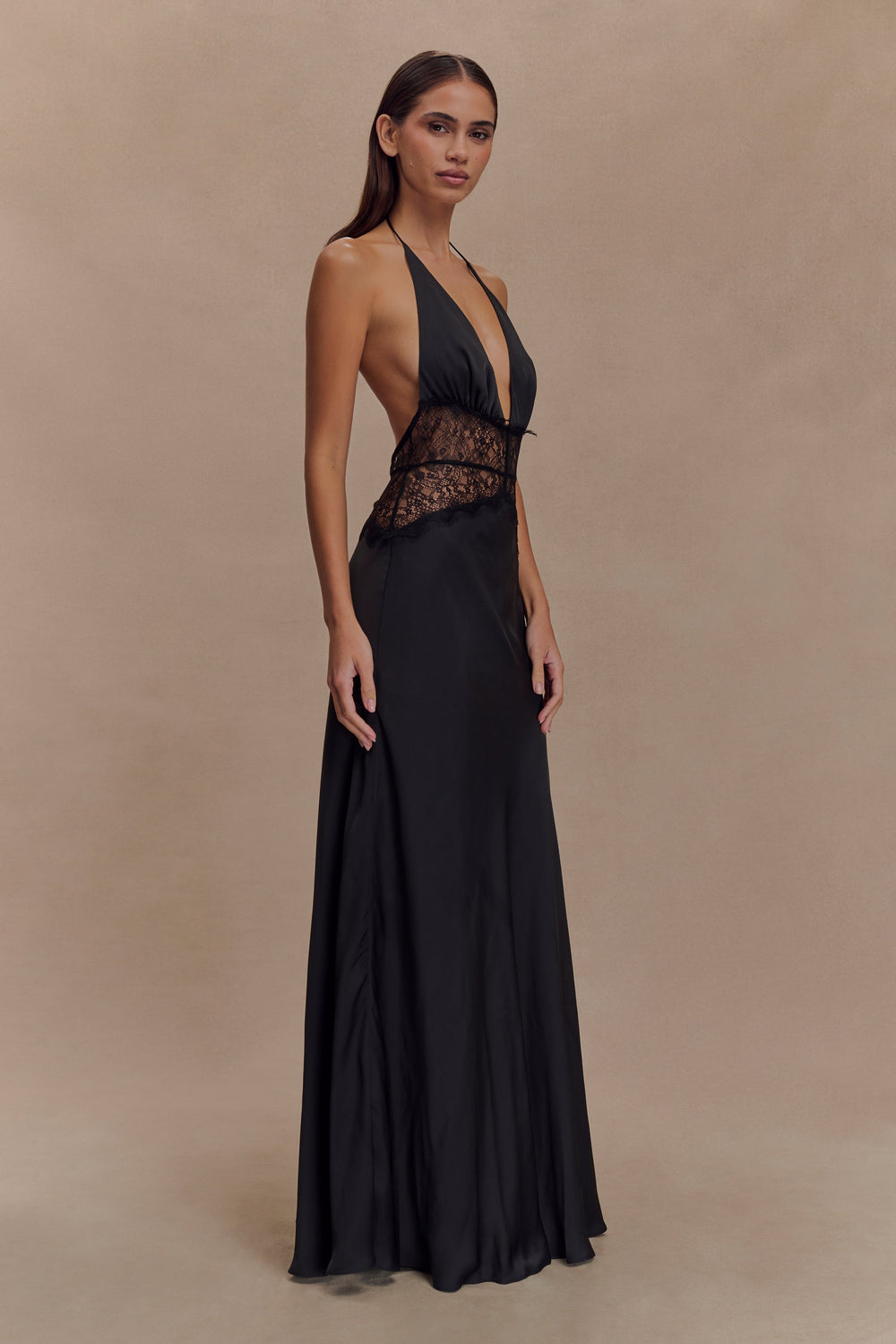 Velina Lace Satin Gown