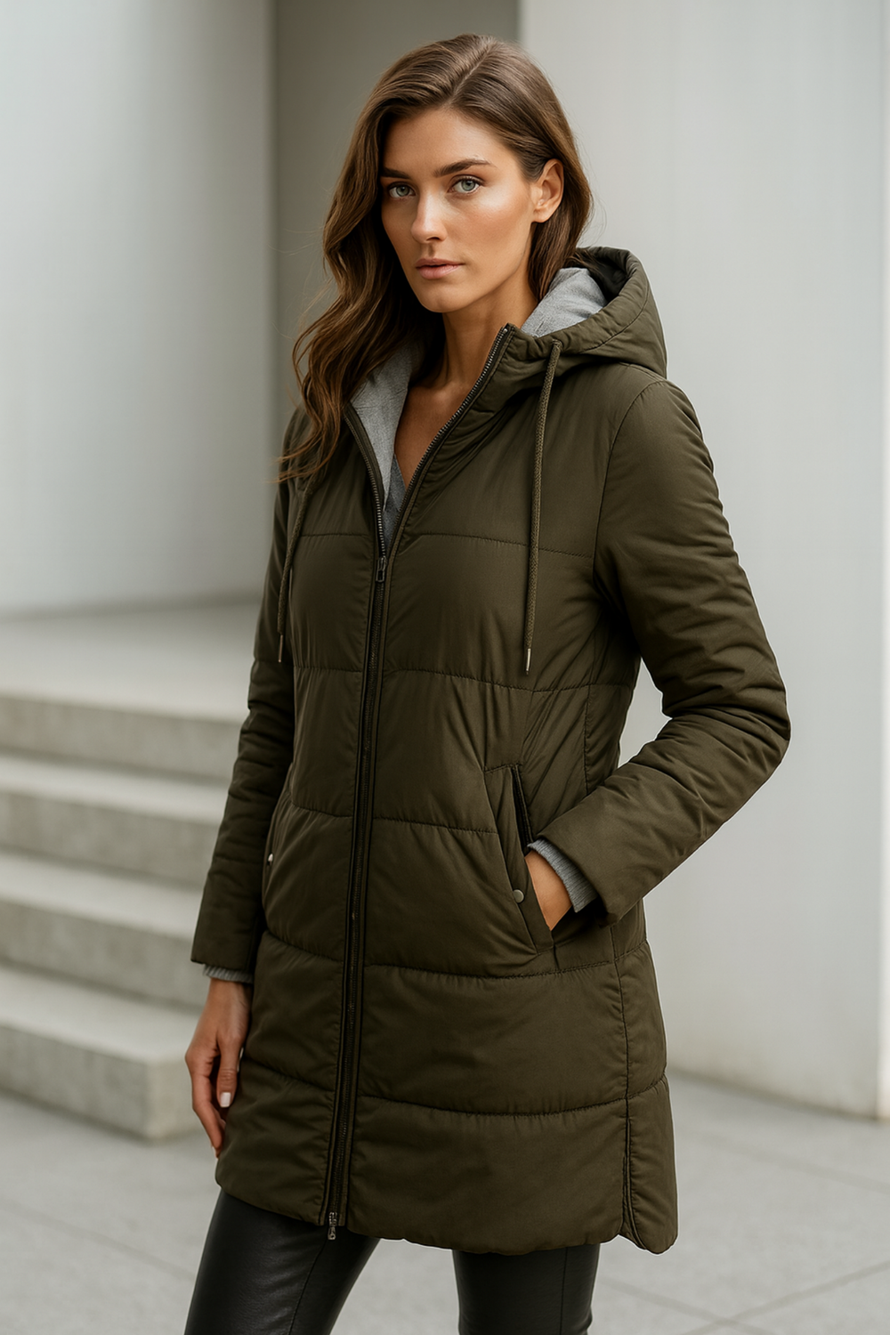 Mairah Padded Down Hooded Puffer Jacket Comfortable Jacket