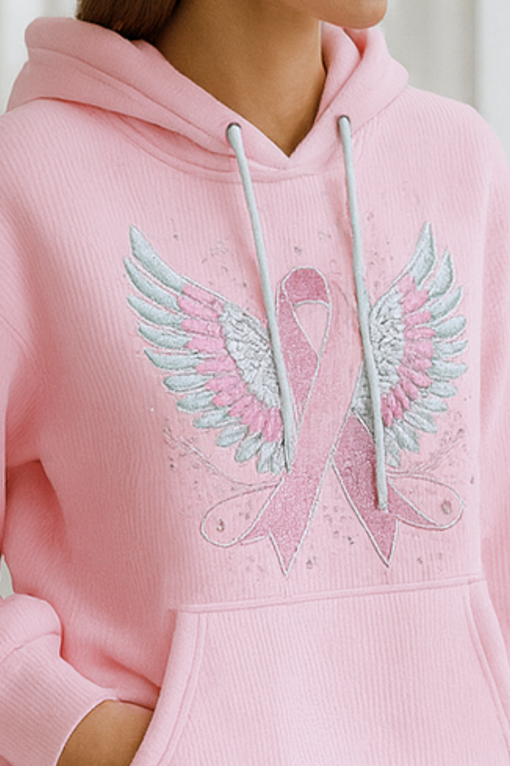 Briana Breast Cancer Awareness Ribbon Sweater