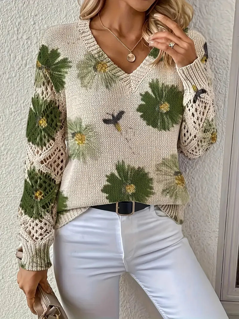 Rayuela Elegant Floral Sweater