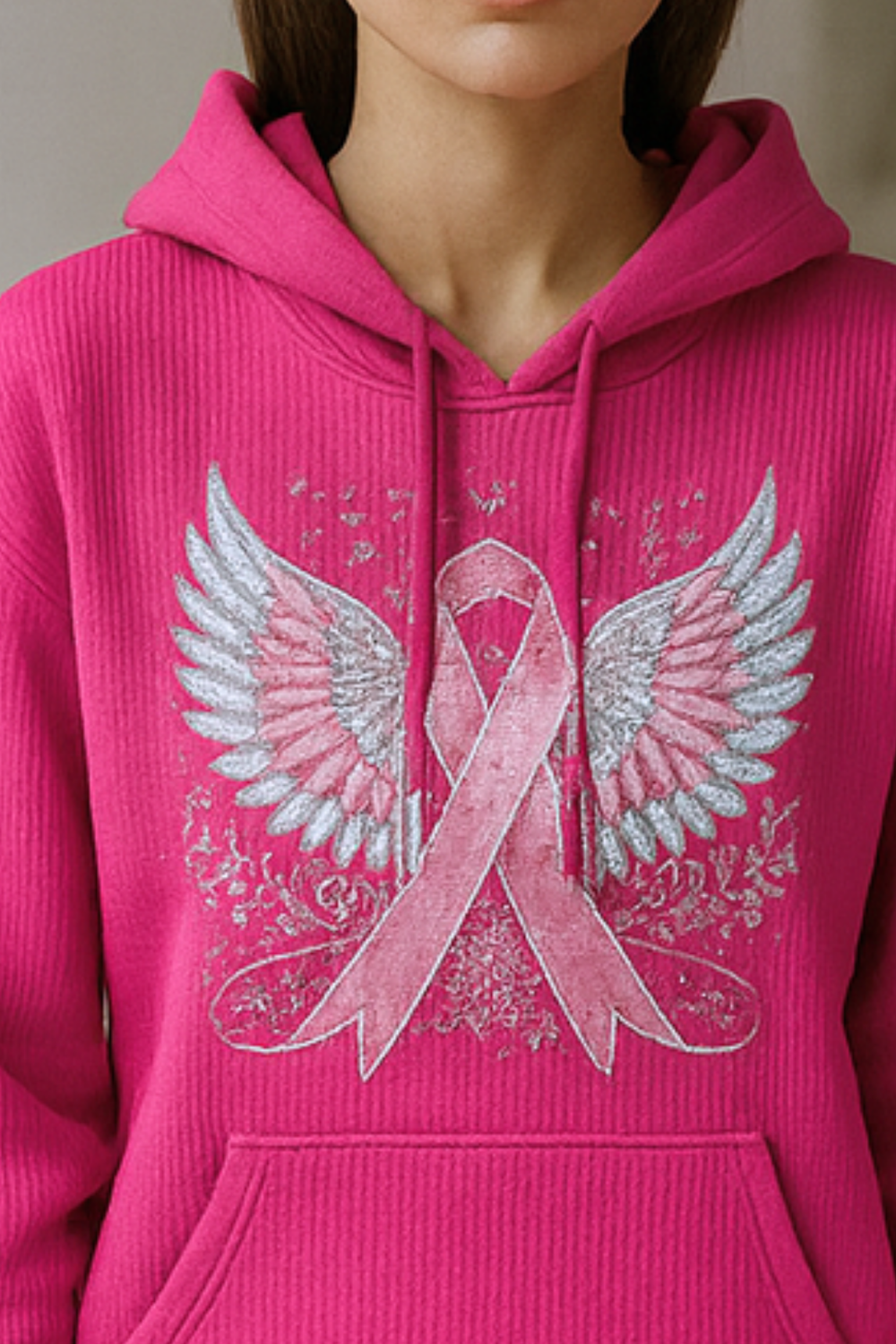 Briana Breast Cancer Awareness Ribbon Sweater