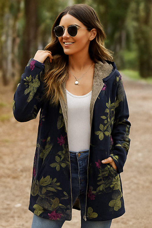 Lamelia Fleece-Lined Jacket Navy