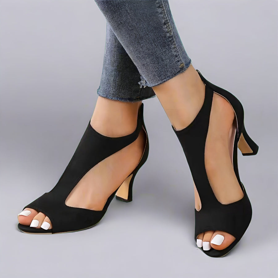 Britta Orthopedic Heeled Sandals in Premium Material