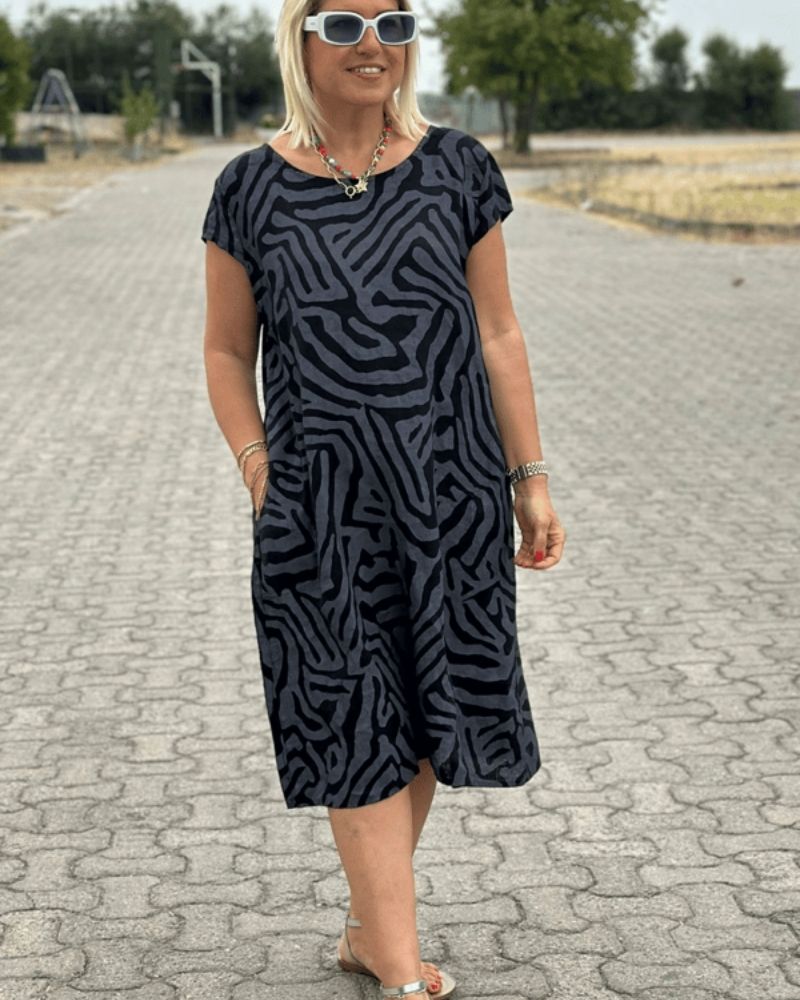 Serin Elegant Print Dress
