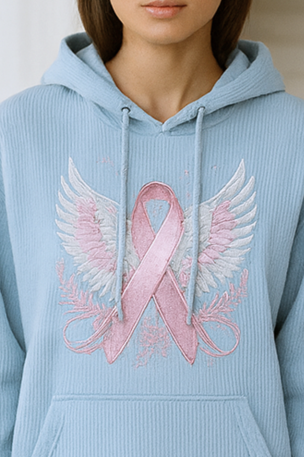 Briana Breast Cancer Awareness Ribbon Sweater