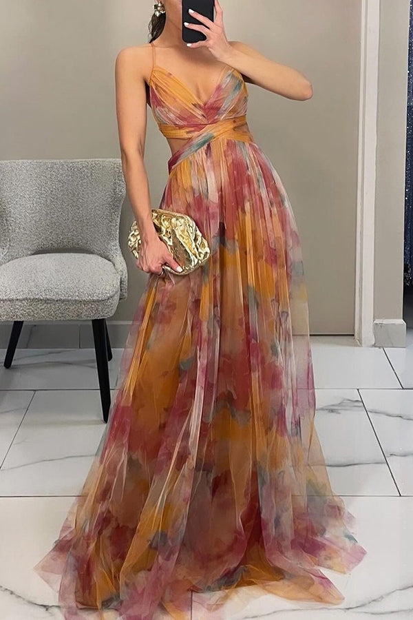 Elanisse Floral Print Maxi Dress