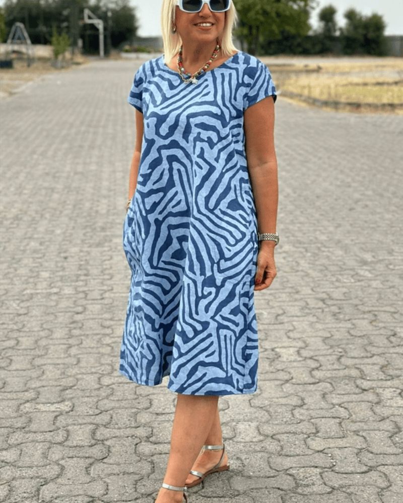 Serin Elegant Print Dress