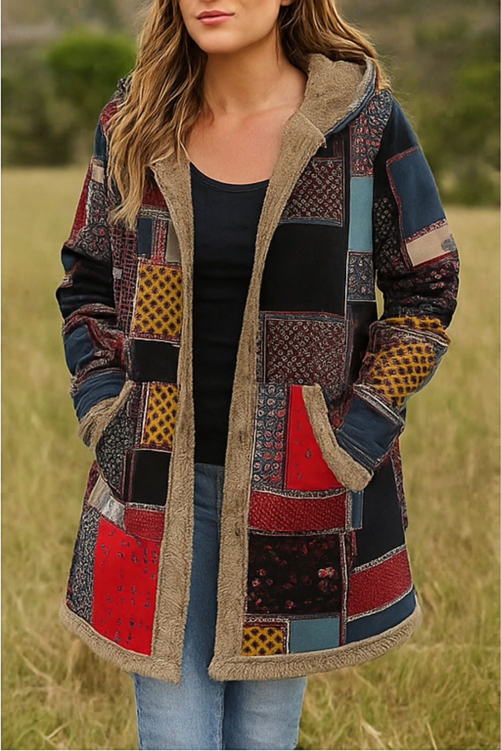 Lamelia Fleece-Lined Jacket Red