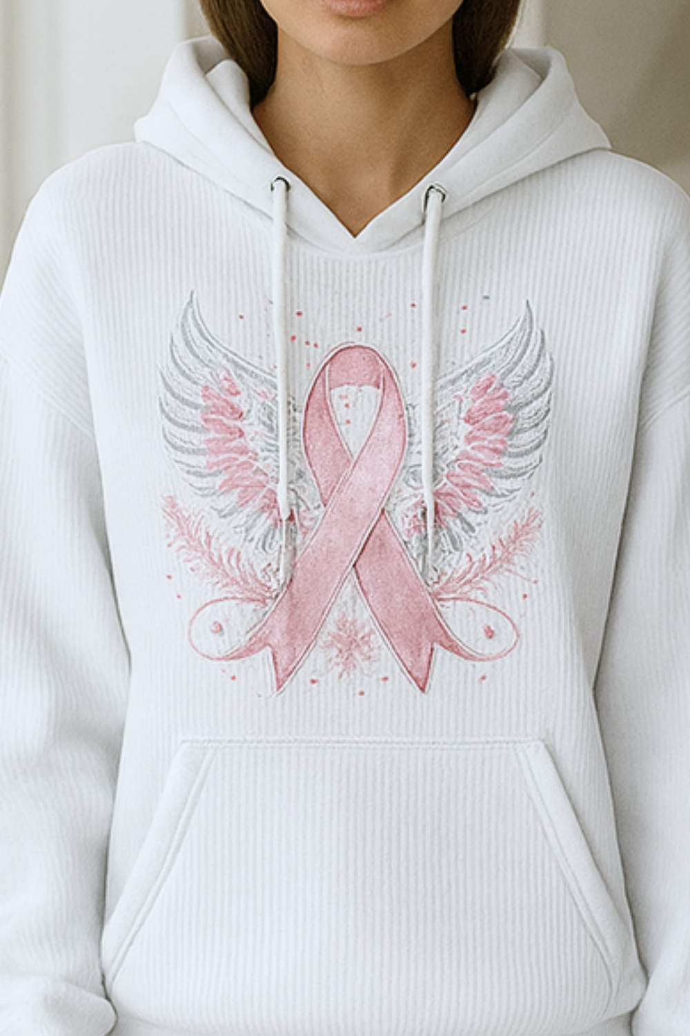 Briana Breast Cancer Awareness Ribbon Sweater