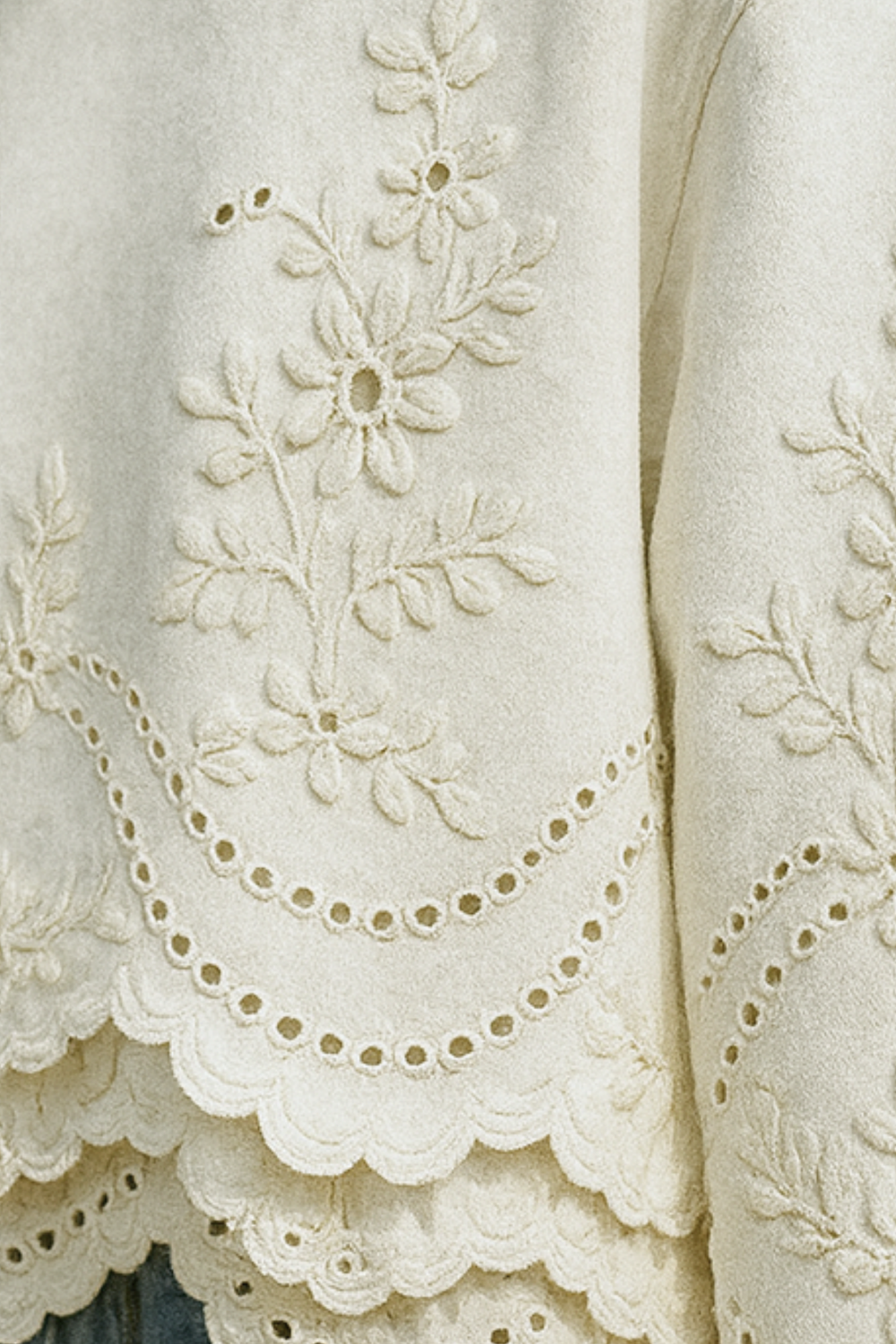 Lucia Lace-Trim Soft Knit Hoodie Jumper for Everyday