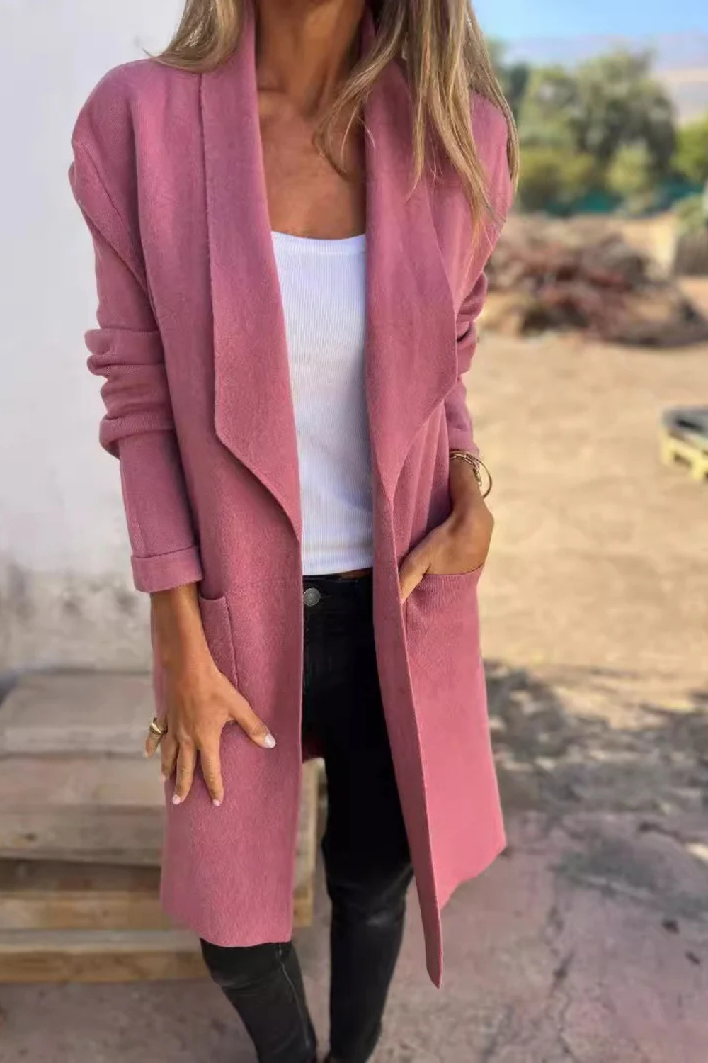 Nisha Long Cardigan Pink