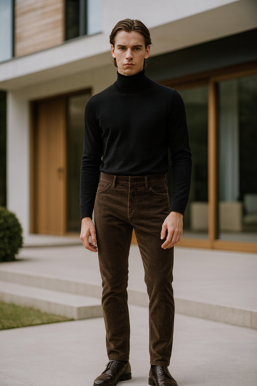 Sanz Corduroy Tailored Suit Dress Pants Flattering Pants