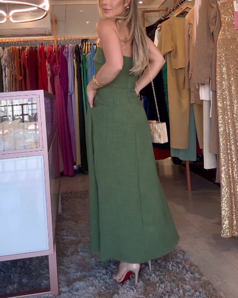 Annie Midi Dress Strapless