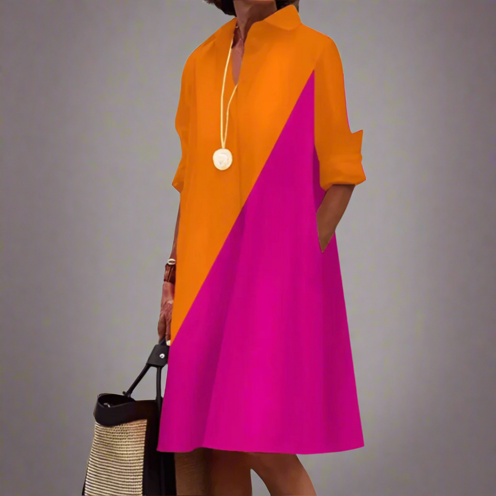 Sandrine Casual and Elegant Polo Dress for Spring